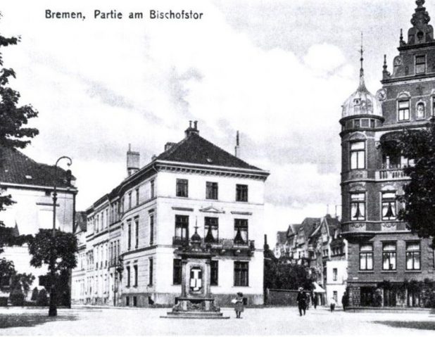 Blick auf Rembertistr. und Fedelhoeren aus Richtung, um 1920 | Foto: Herm. Chr. Buesing